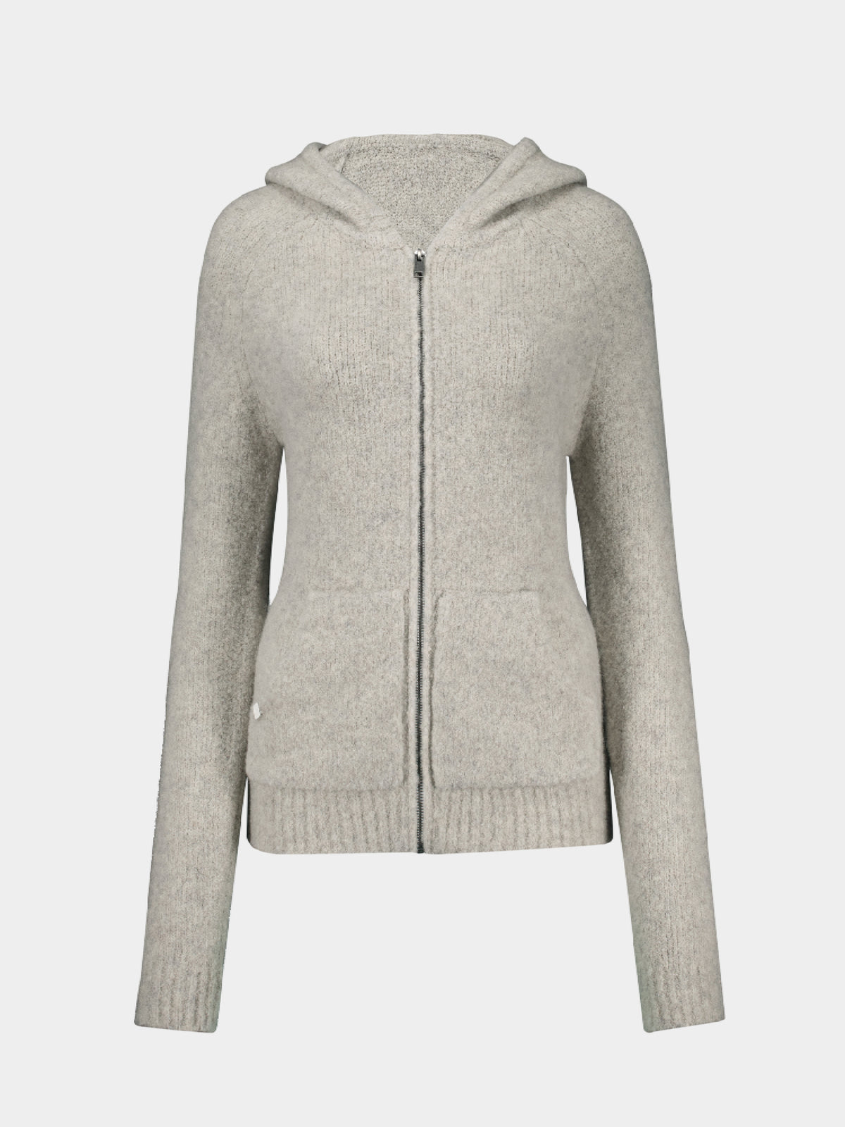 Bouclé Wool Zip Up Hoodie