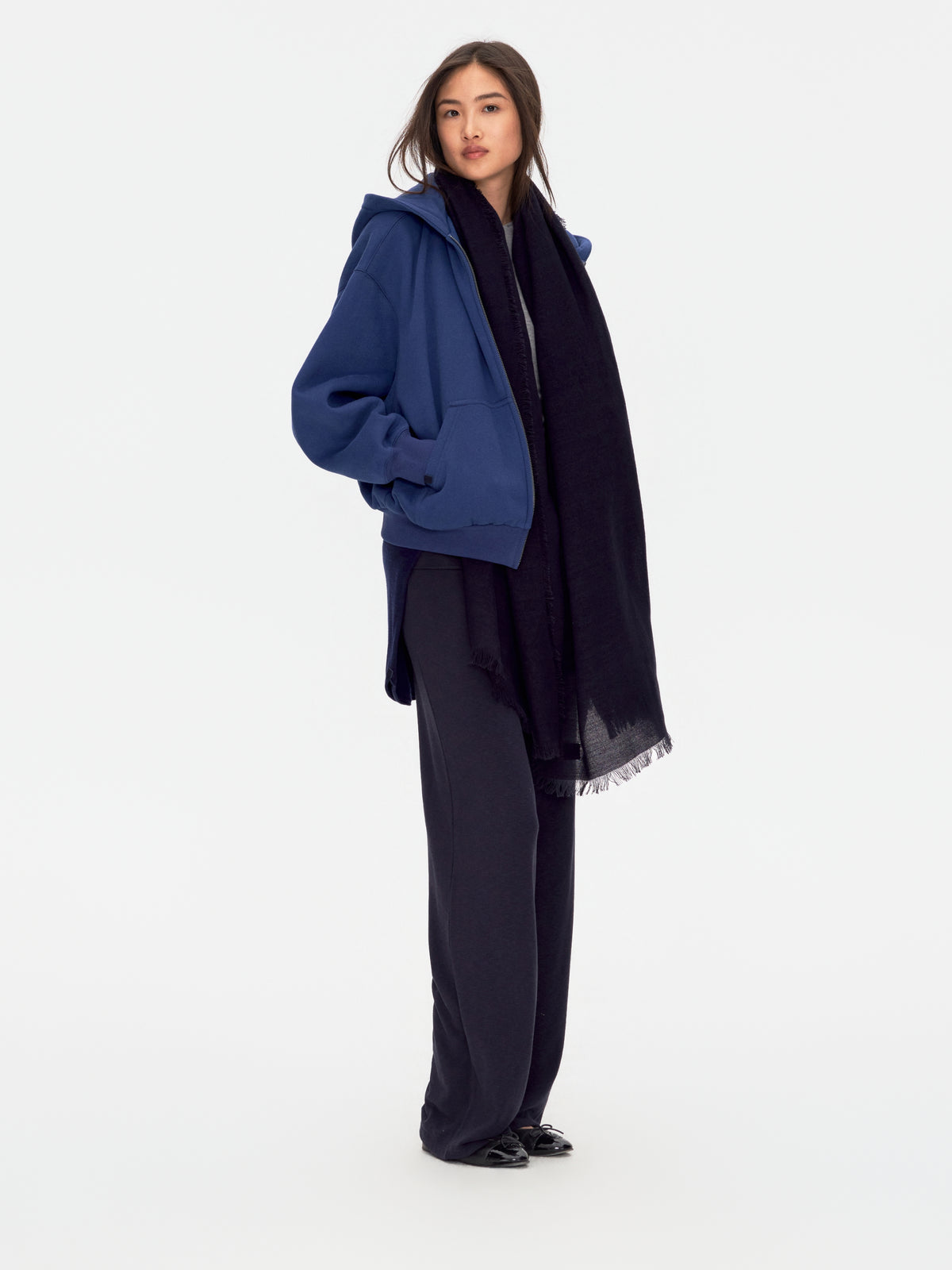 Slim Fringed Scarf