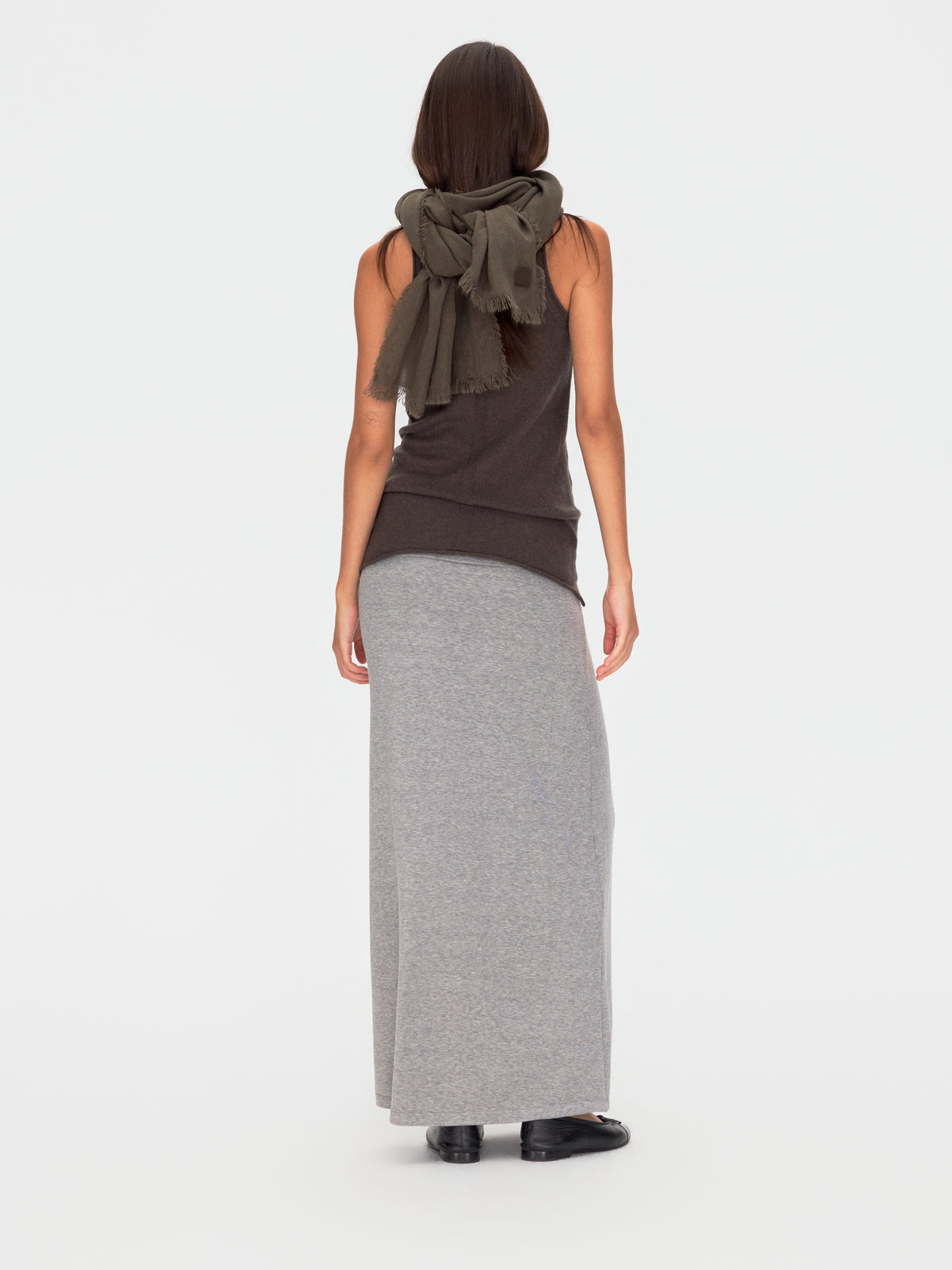 Slim Fringed Scarf