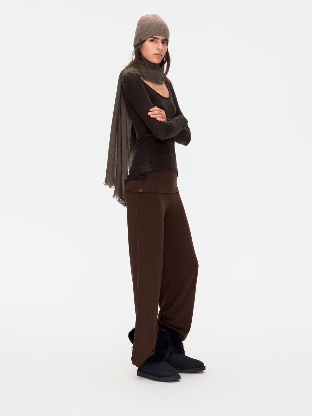 Slim Fringed Scarf