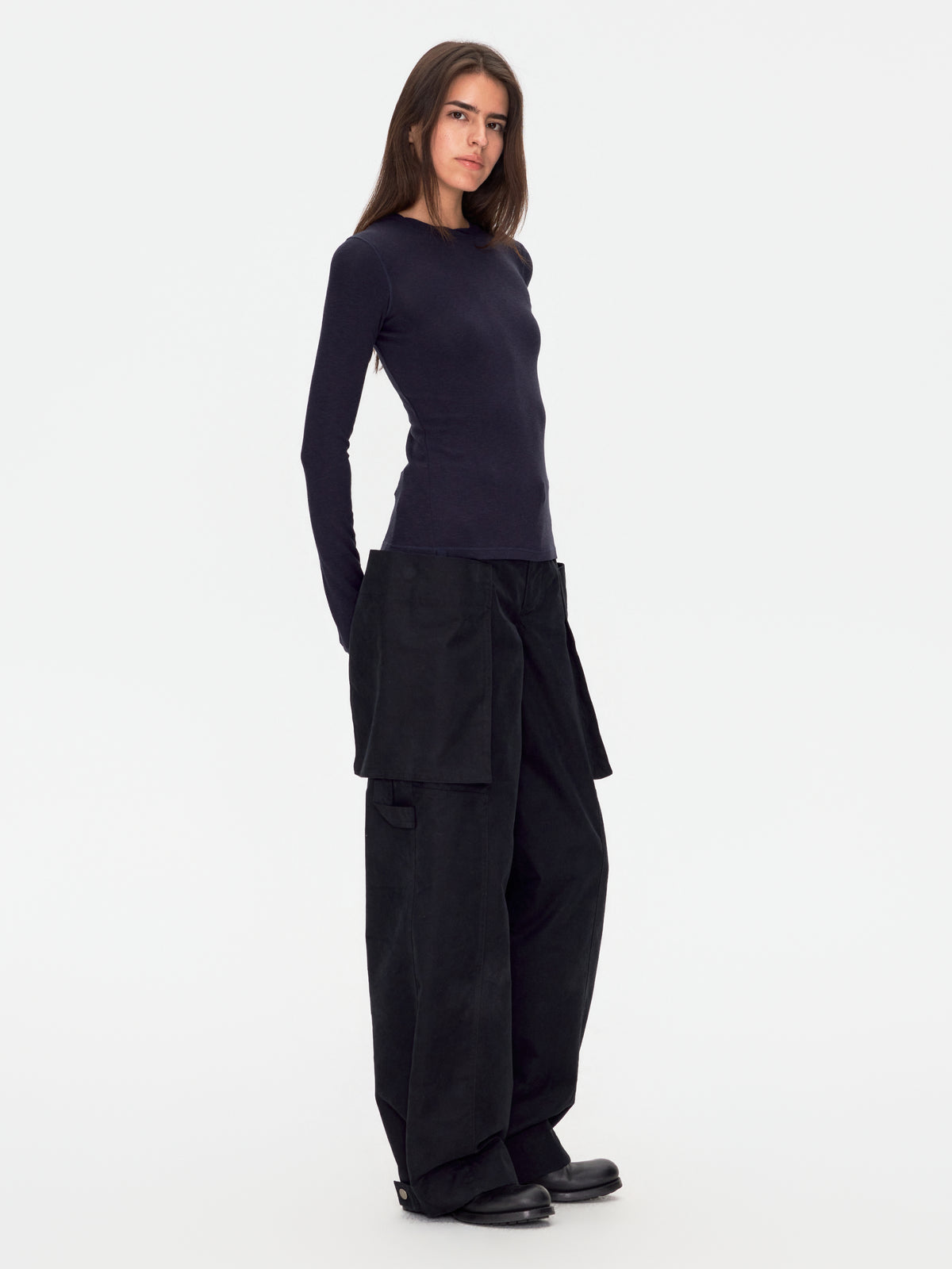 Oversized Pocket Wide Leg Cargo Trousers