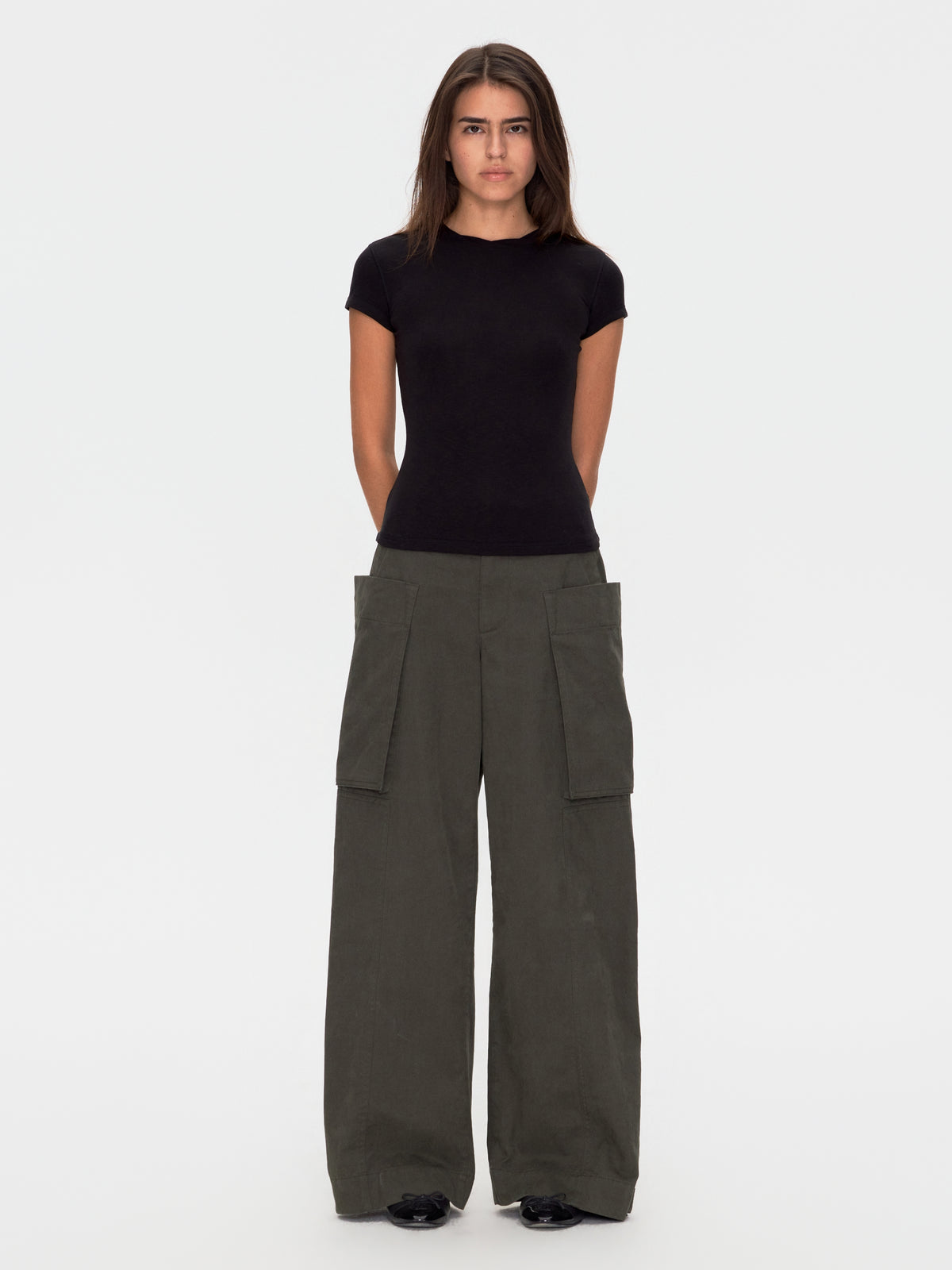 Oversized Pocket Wide Leg Cargo Trousers
