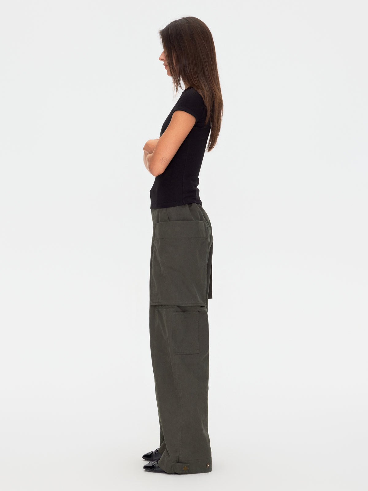 Oversized Pocket Wide Leg Cargo Trousers