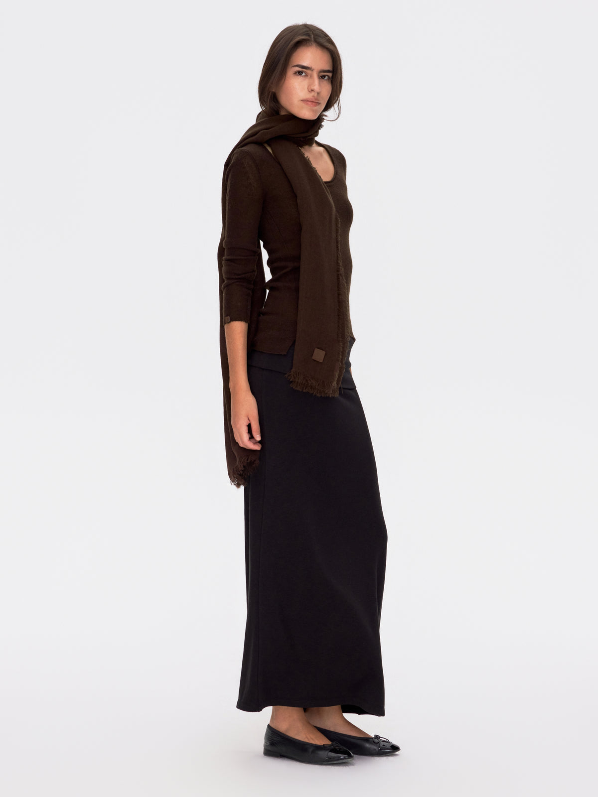 Foldover Maxi Skirt