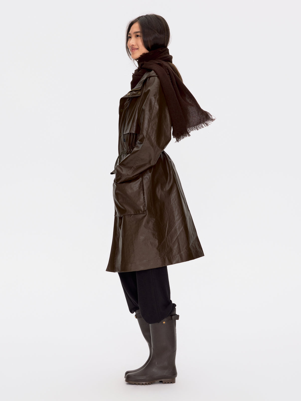 Waxed Trench Coat
