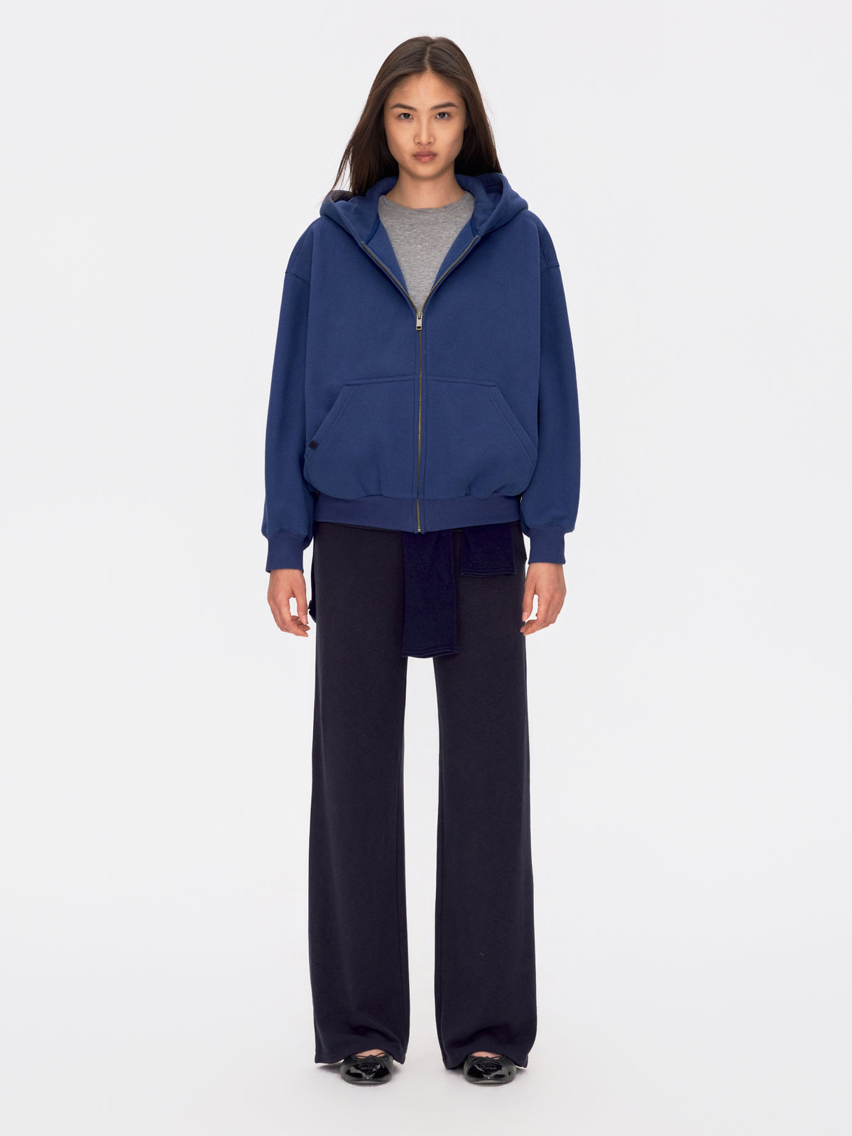 Oversized Fleece Zip Up Hoodie