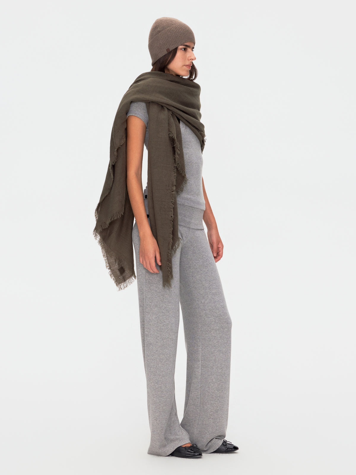 Foldover Straight Leg Trousers
