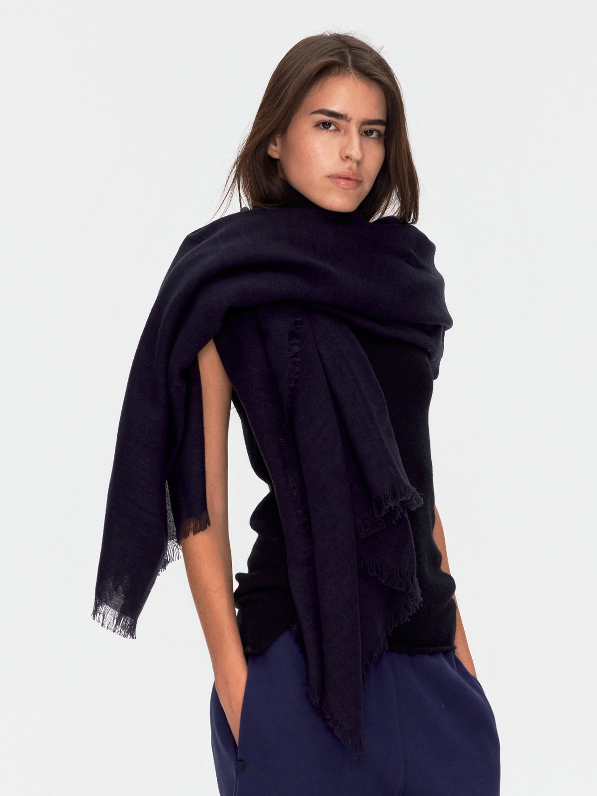 Fringed Blanket Scarf