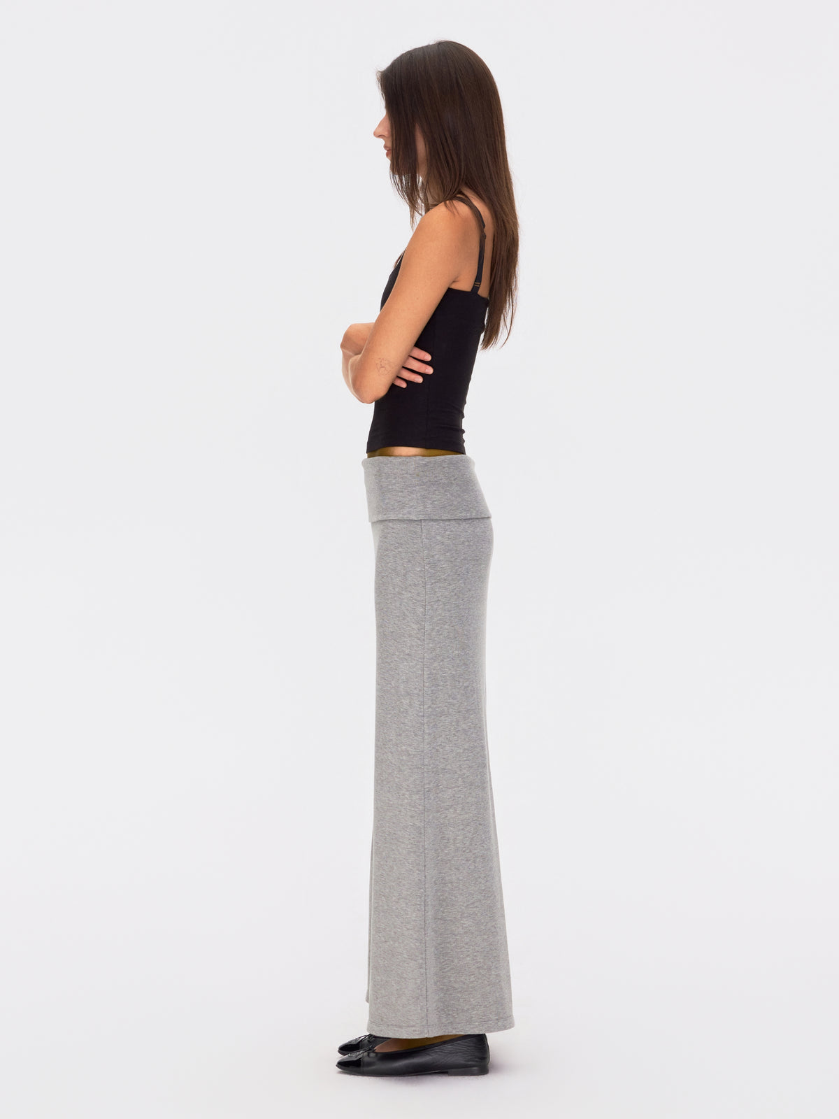 Foldover Maxi Skirt