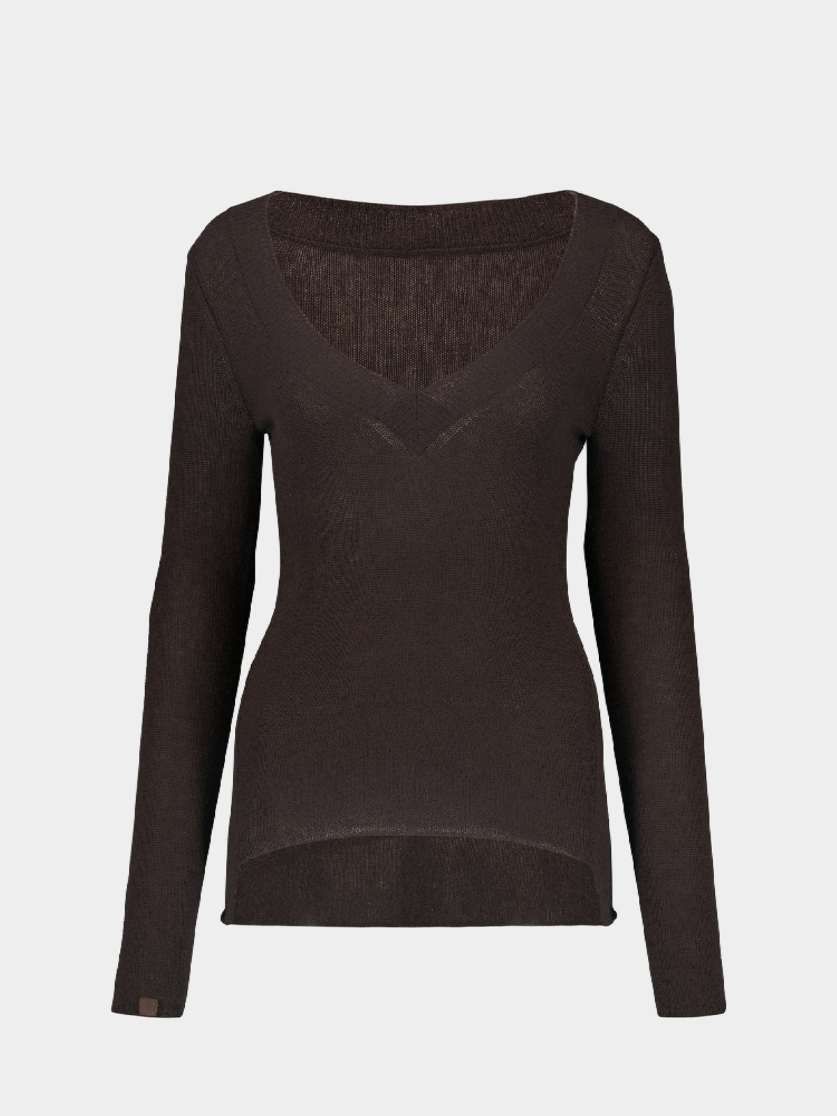 Wool Cashmere V Neck Knit