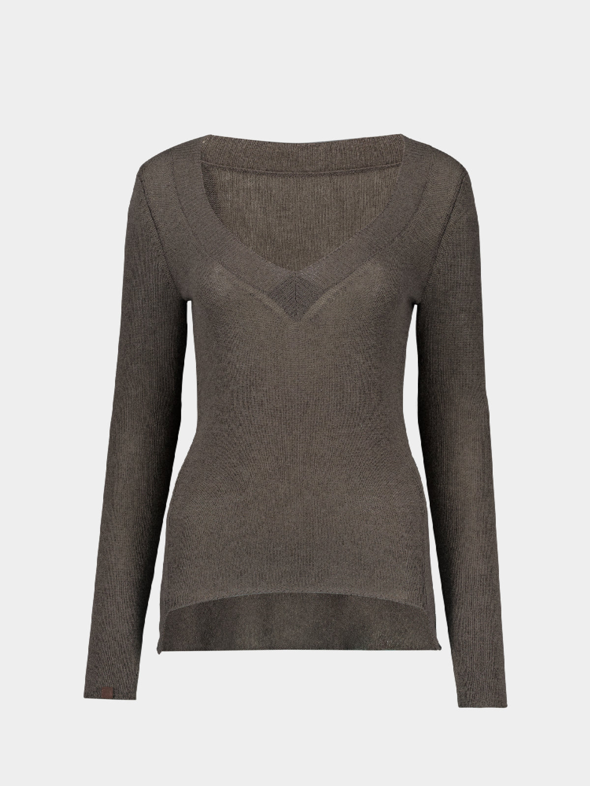 Wool Cashmere V Neck Knit
