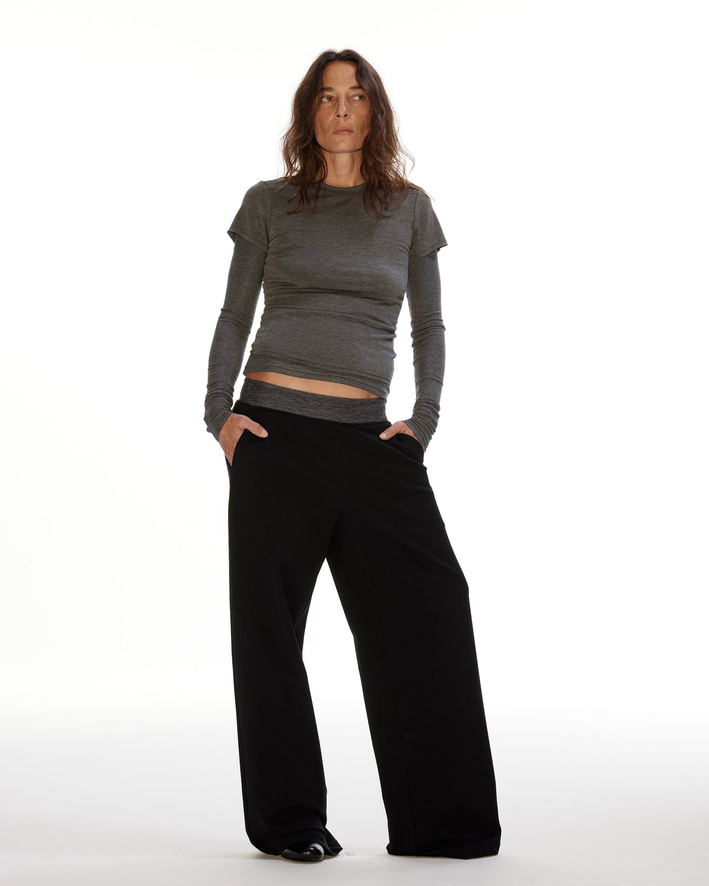 Color Block Loose Sports Trousers