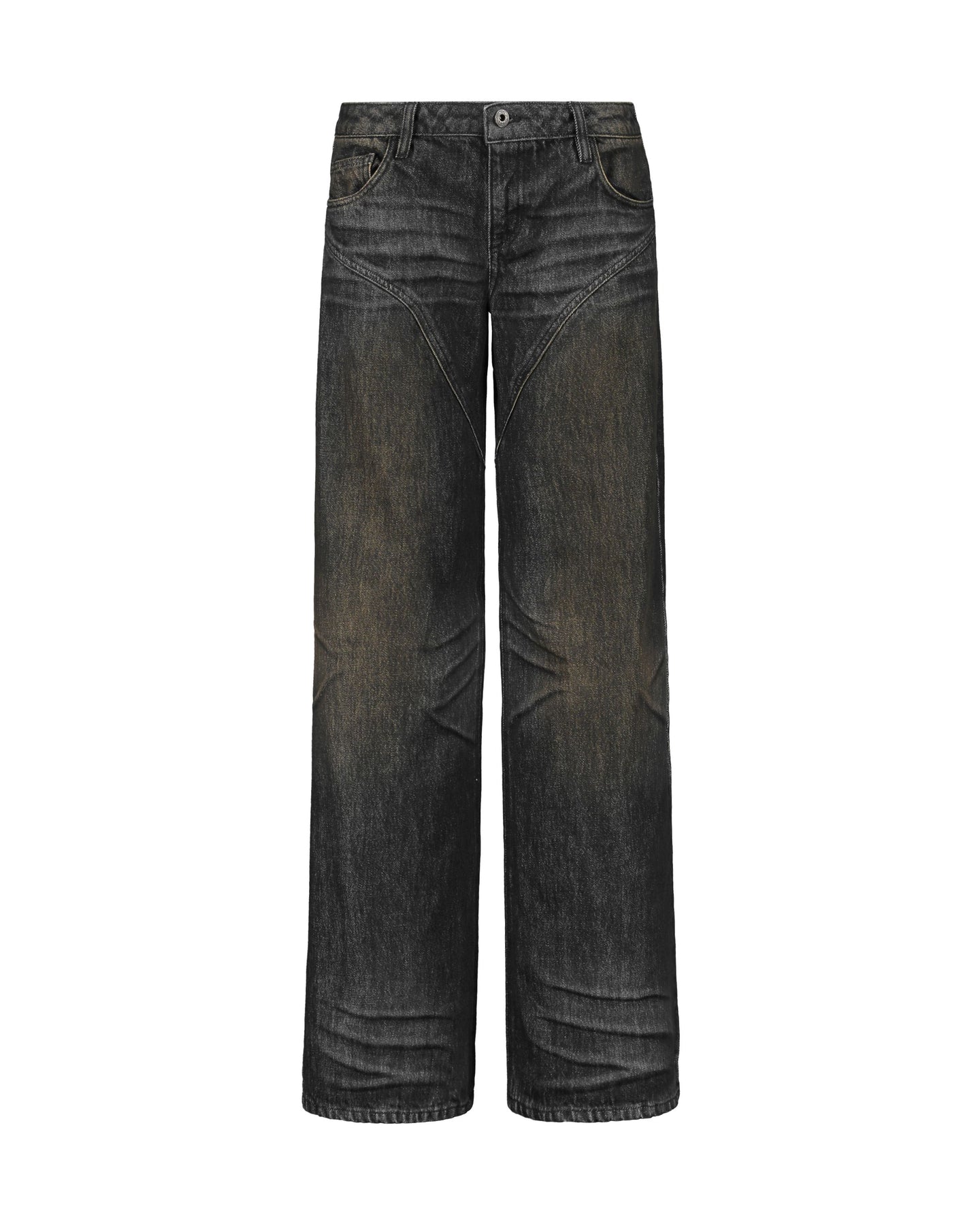 近鉄京都線 FaxCopyExpress Wide-leg Dirty Wash Jeans | kotekservice.com