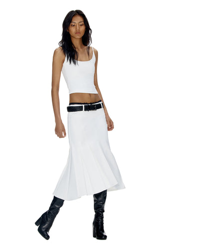 Pleated Fishtail Skirt