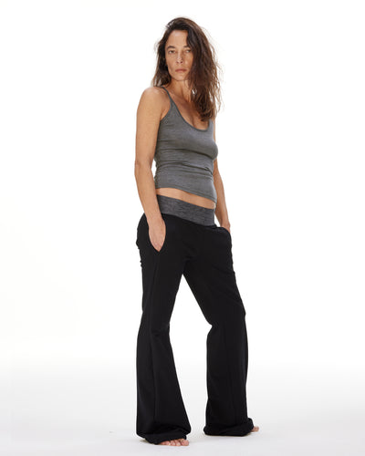 Color Block Bell Bottom Sports Trousers