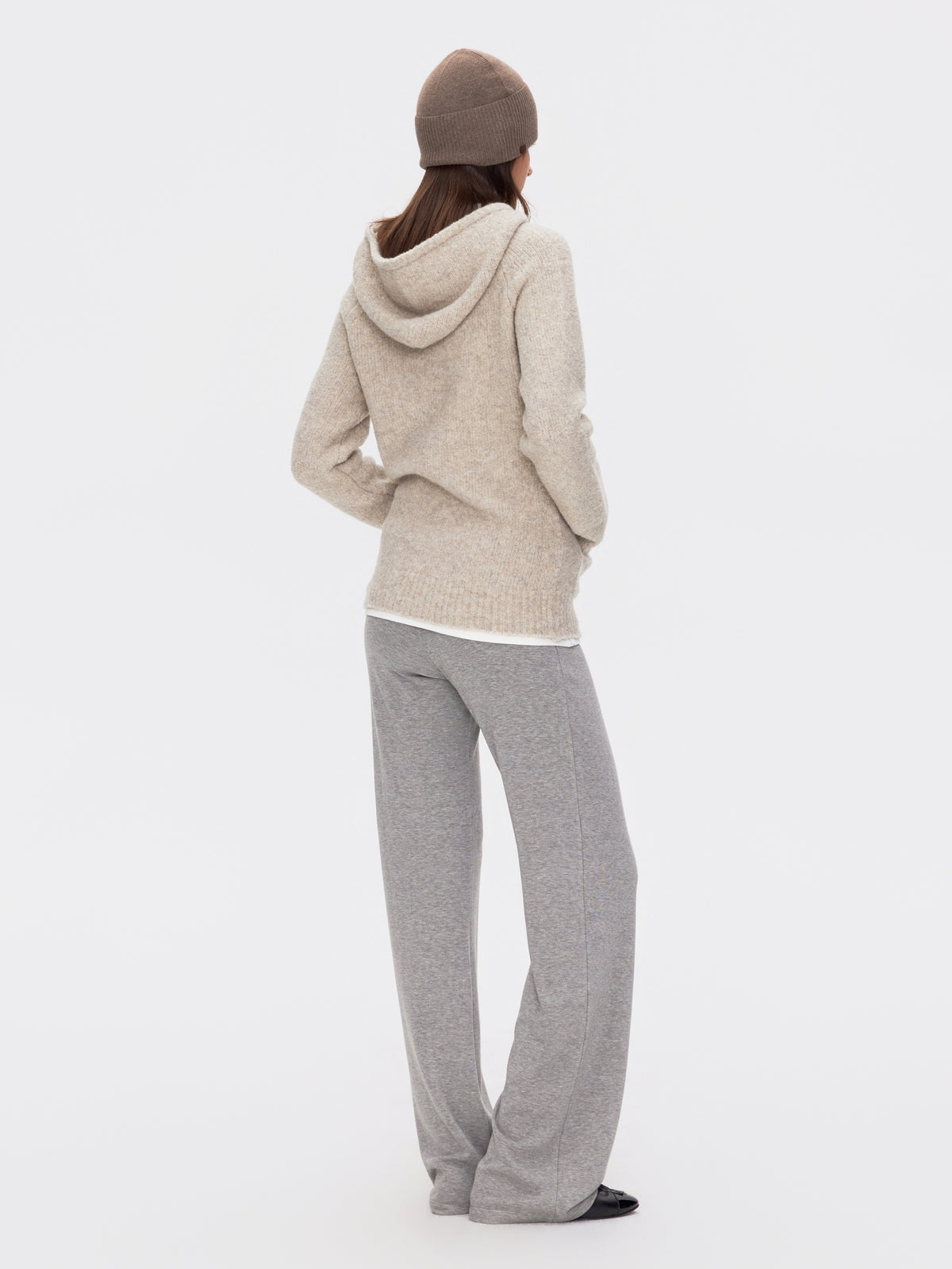 Bouclé Wool Zip Up Hoodie