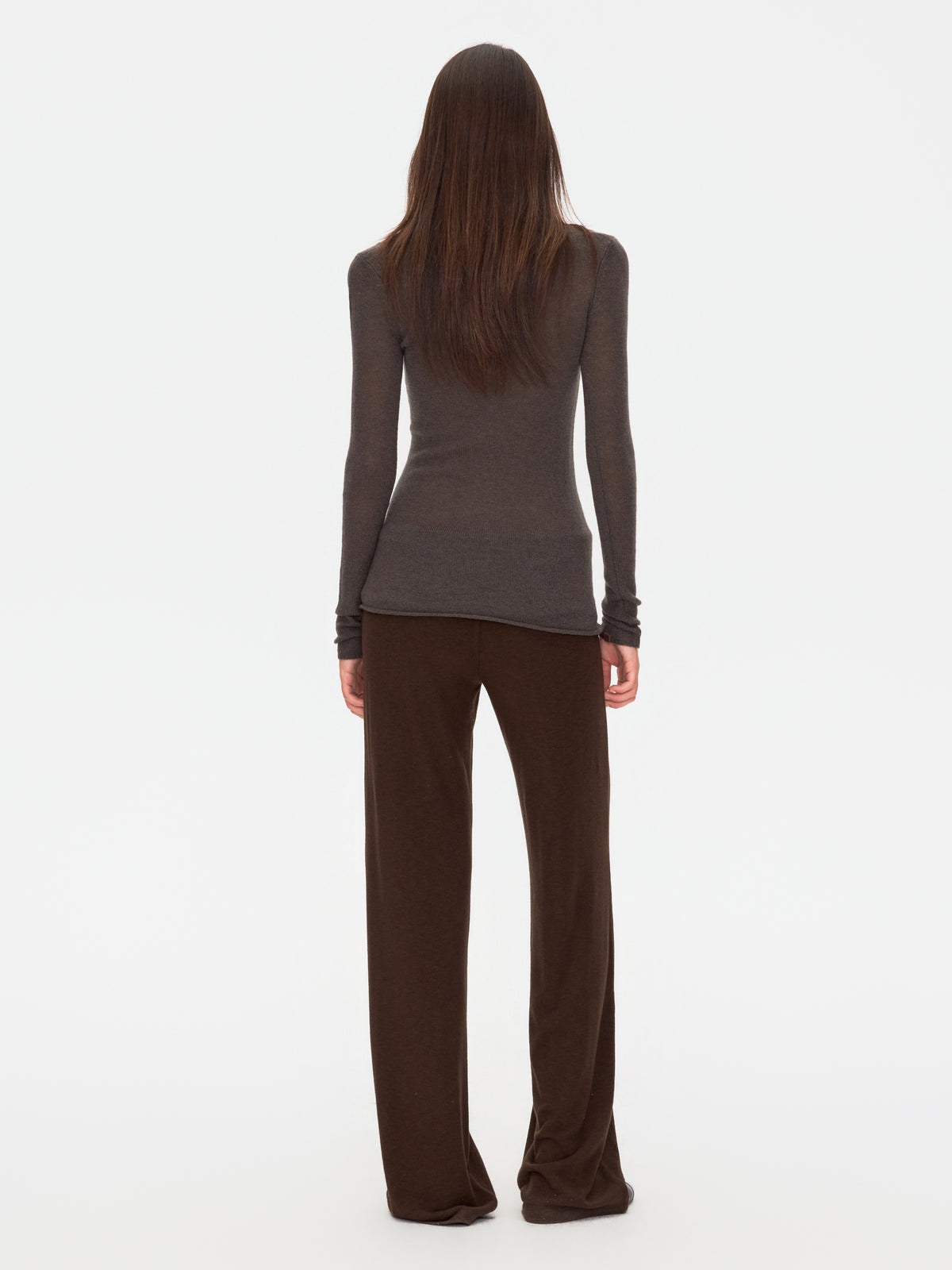 Wool Cashmere V Neck Knit