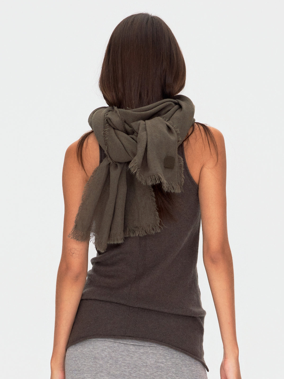 Slim Fringed Scarf