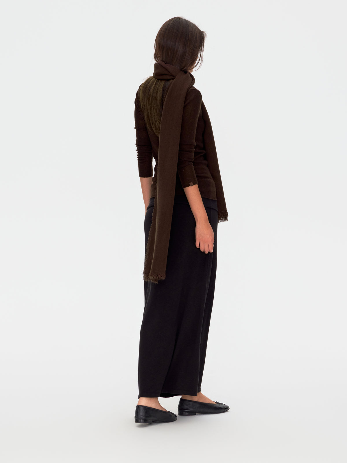 Slim Fringed Scarf