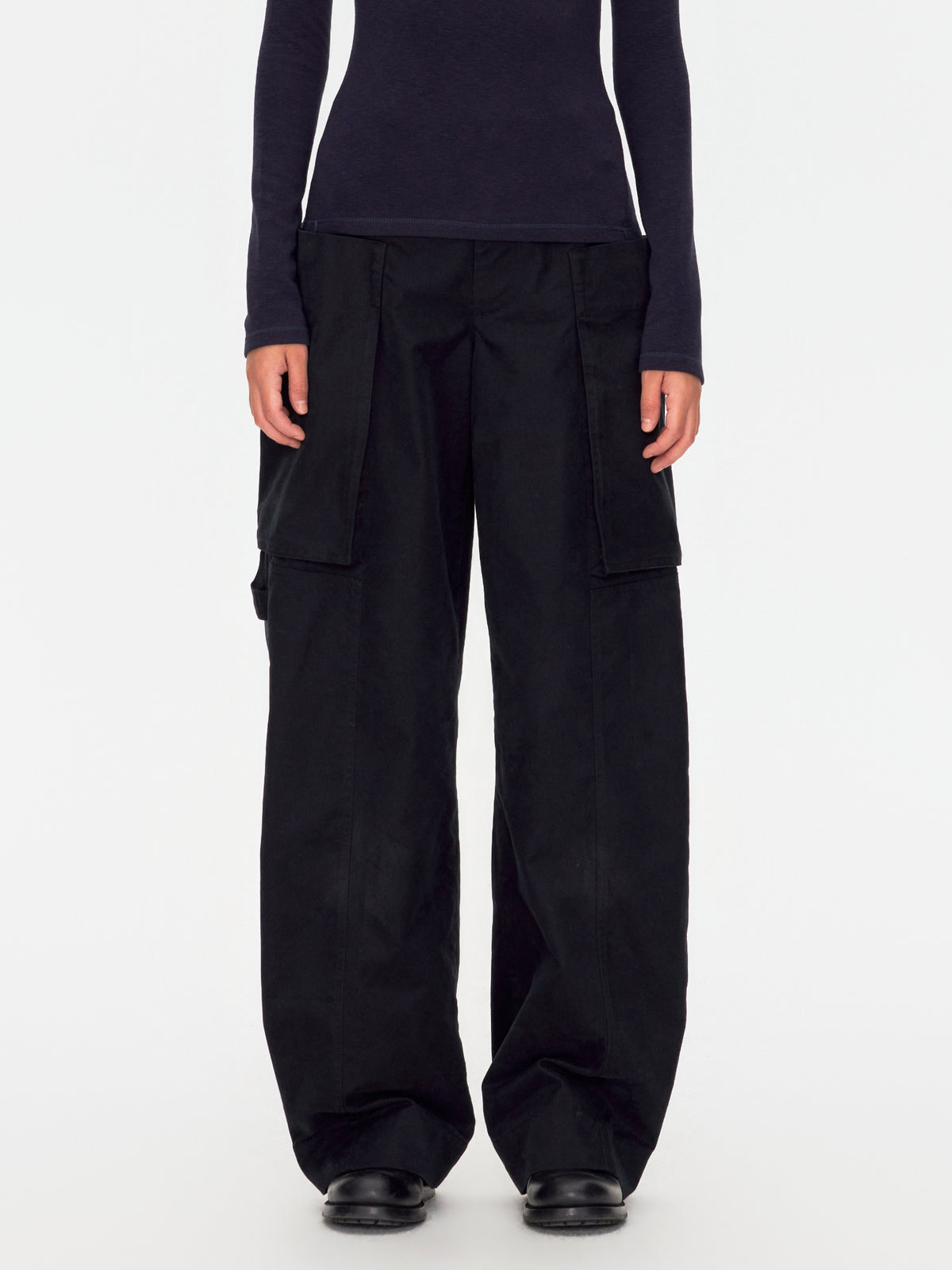 Oversized Pocket Wide Leg Cargo Trousers