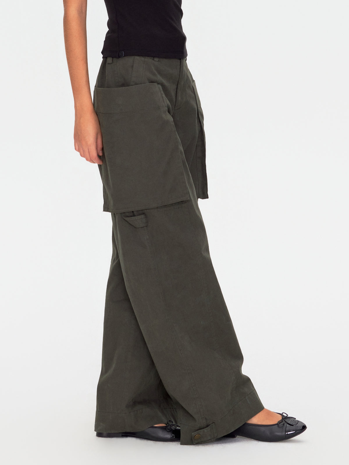 Oversized Pocket Wide Leg Cargo Trousers
