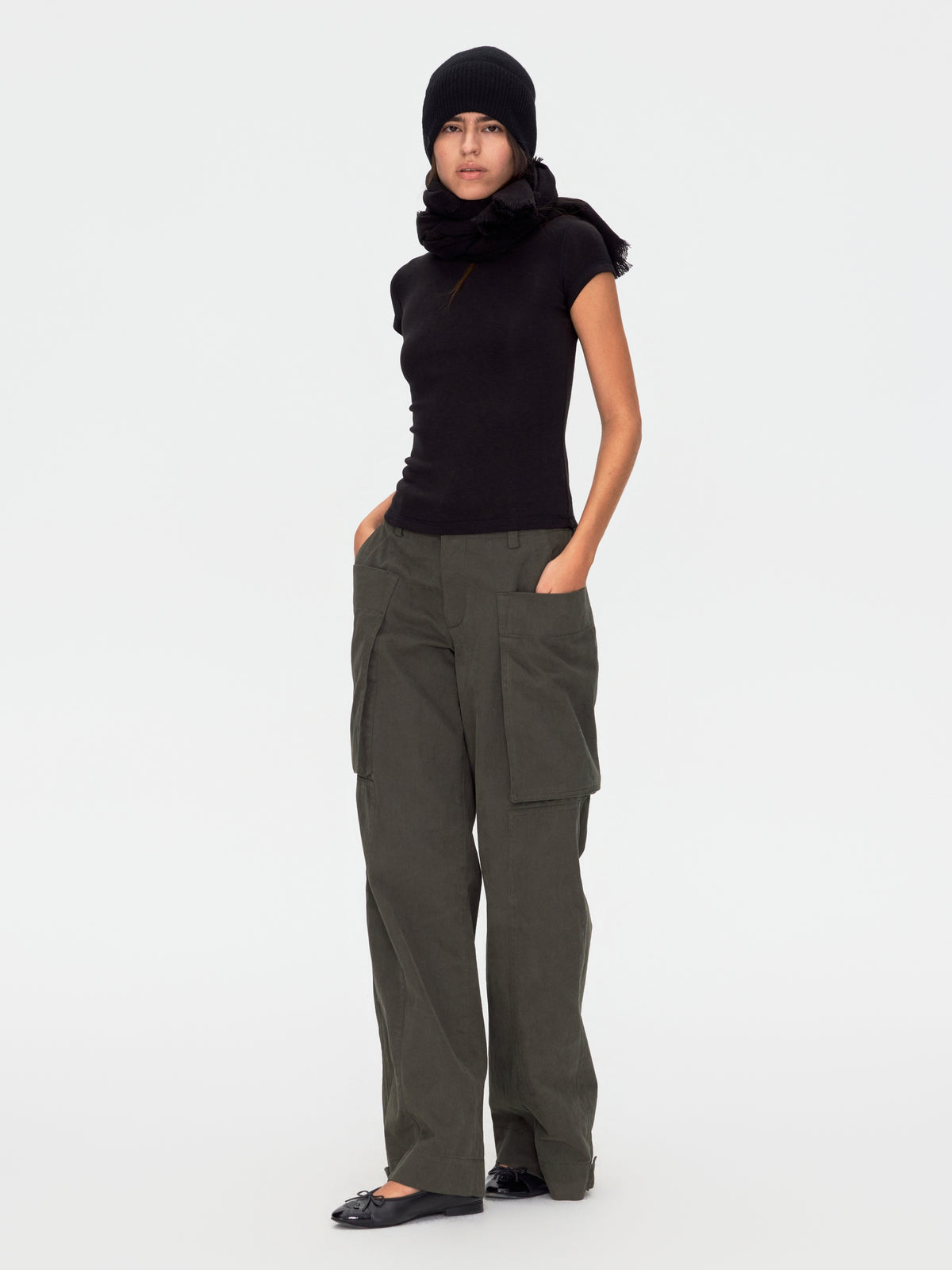Oversized Pocket Wide Leg Cargo Trousers