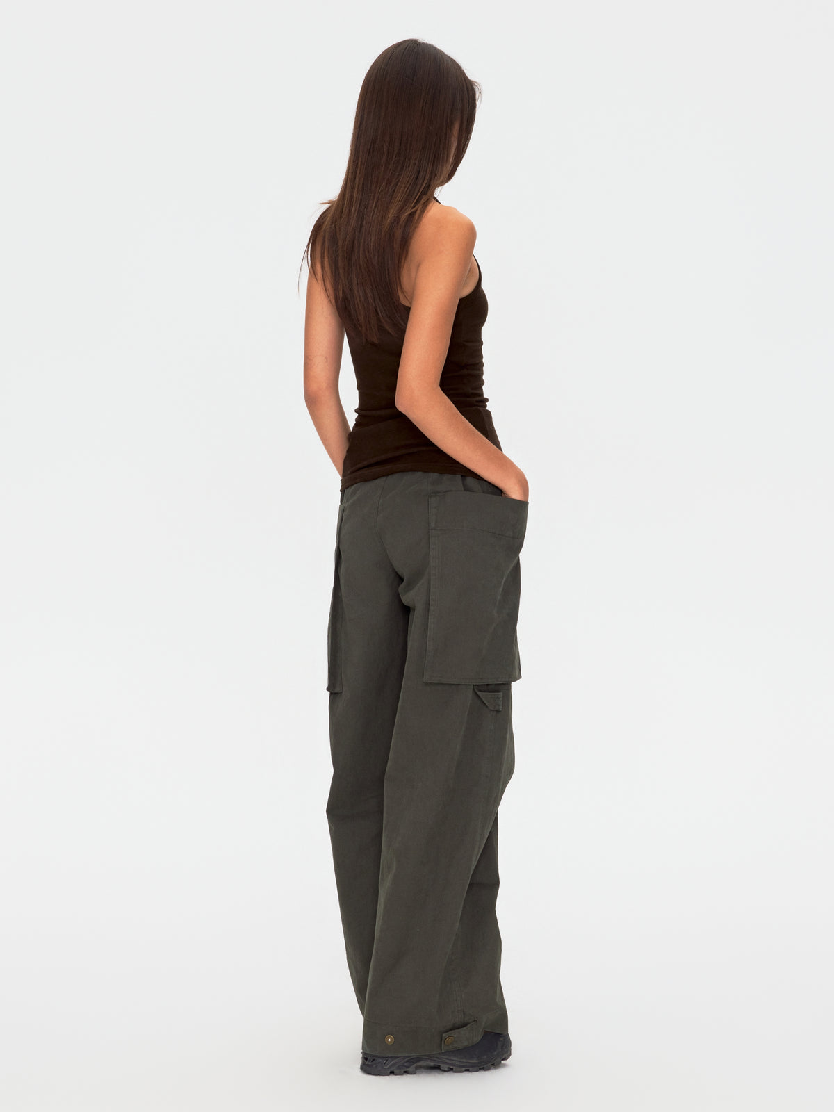 Oversized Pocket Wide Leg Cargo Trousers