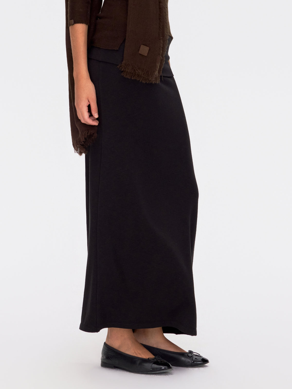 Foldover Maxi Skirt