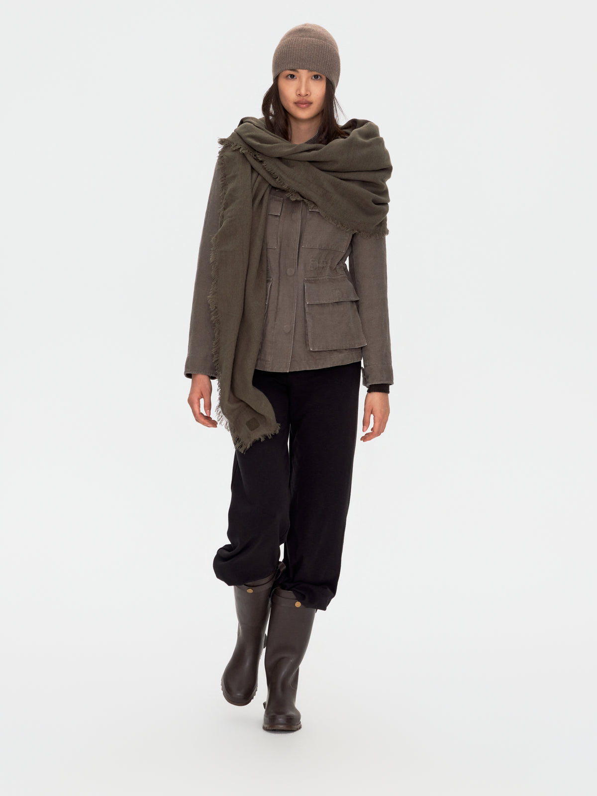 Fringed Blanket Scarf