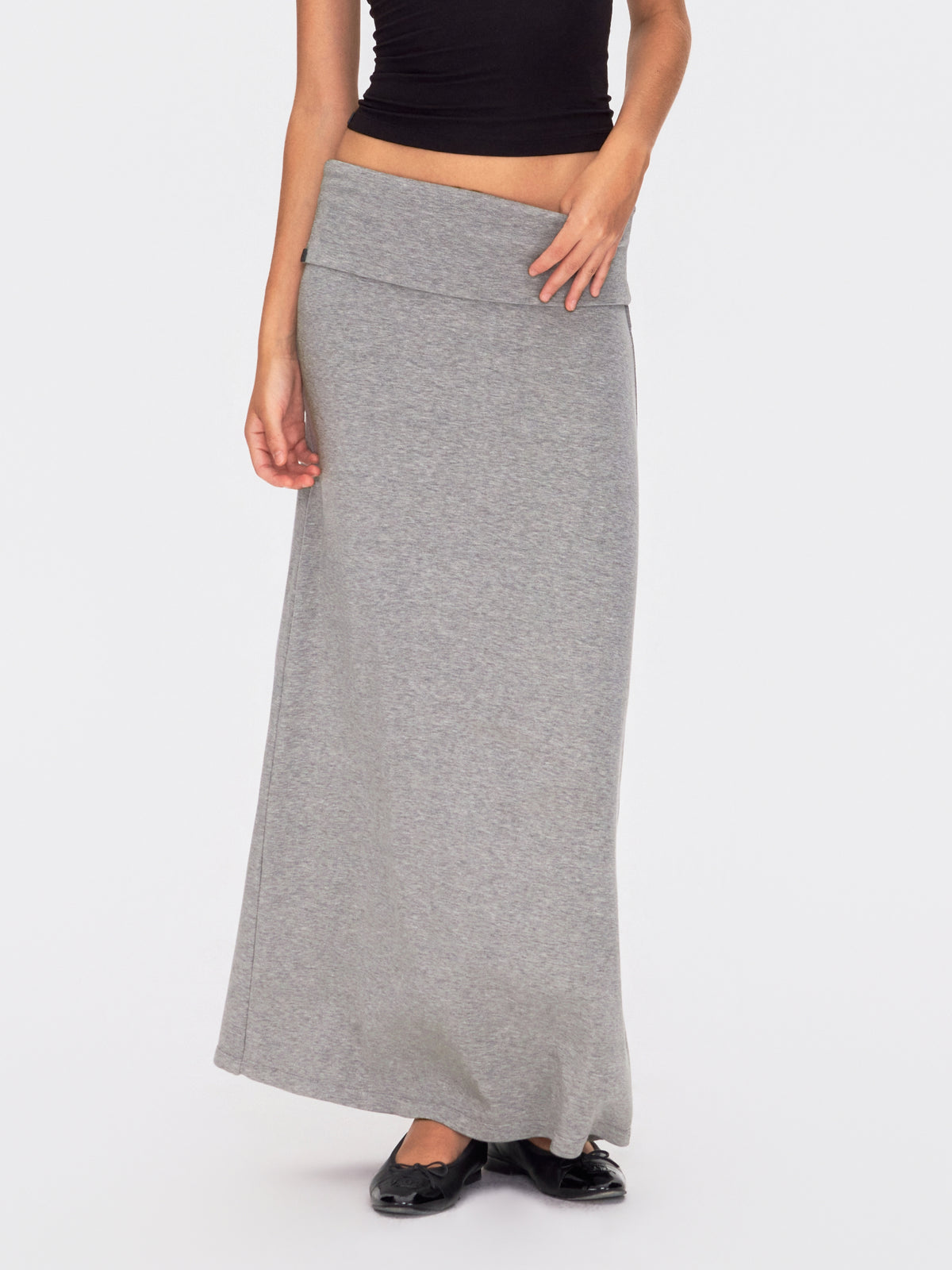Foldover Maxi Skirt