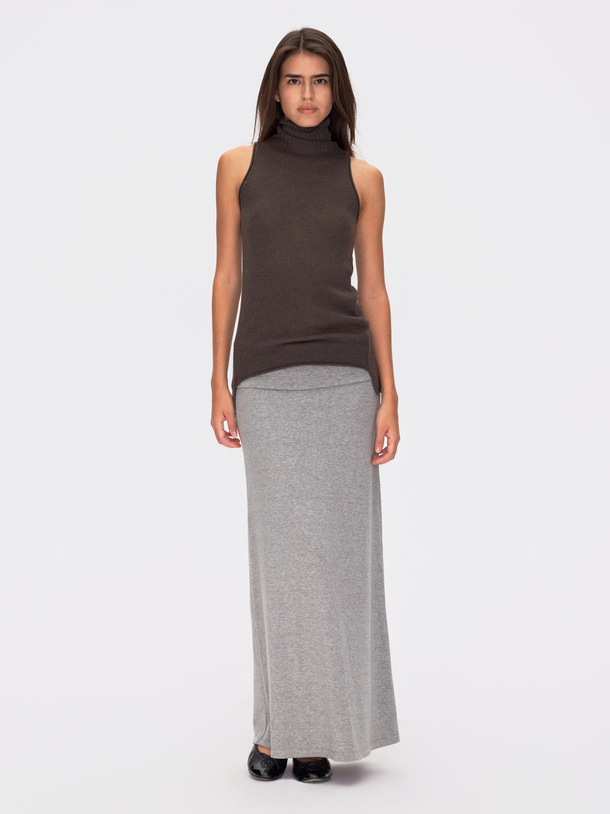 Foldover Maxi Skirt