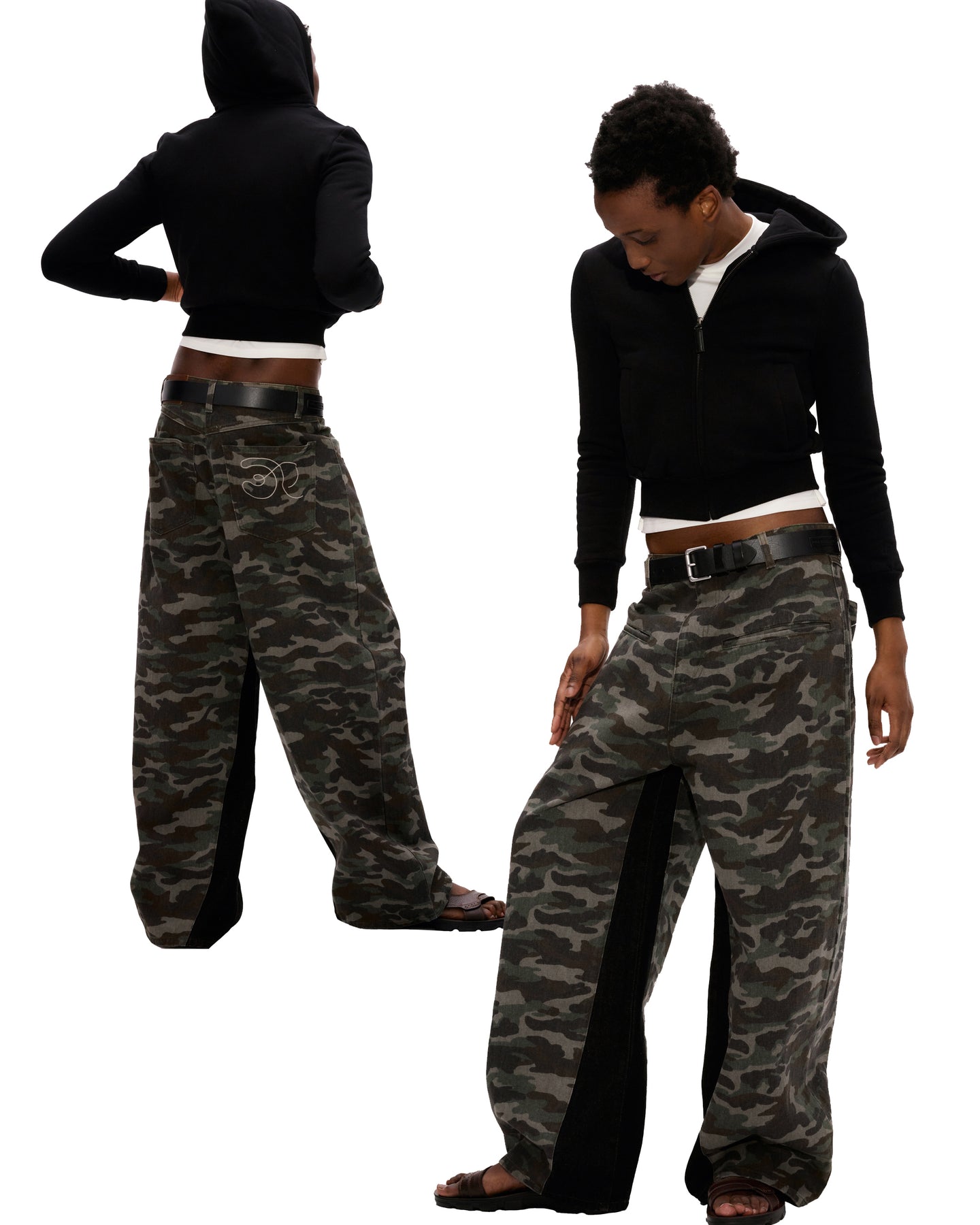 おいくら希望ですかfax copy express loose camo pants - パンツ