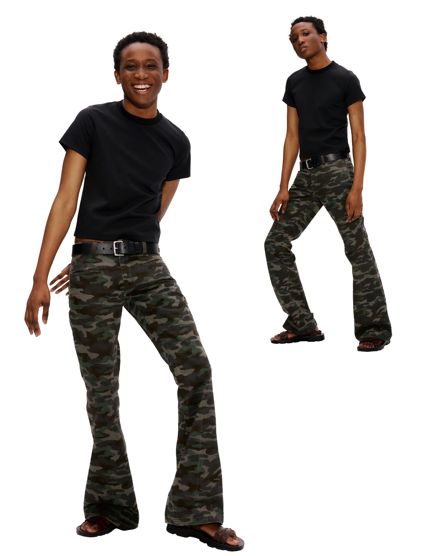 fax copy express CASUAL CAMOUFLAGE PANTS - ワークパンツ