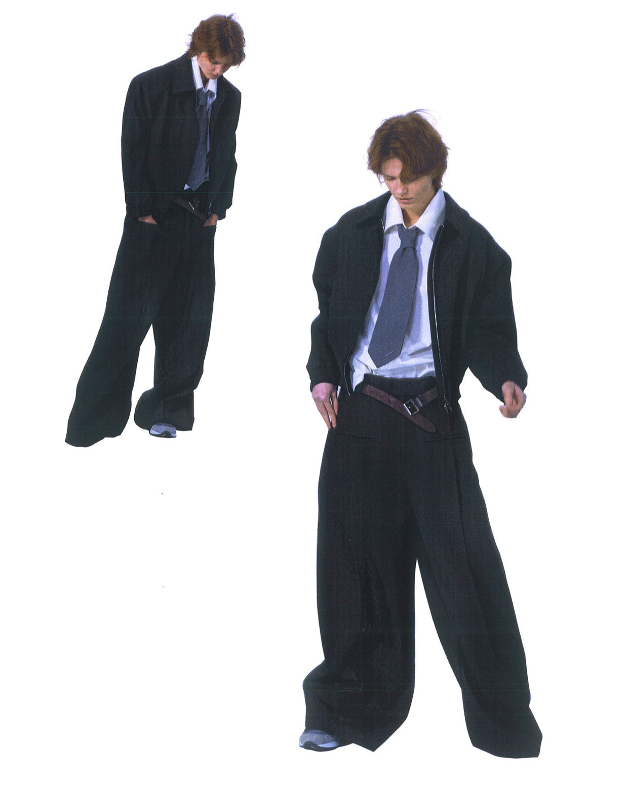 Wide-Leg Suit Pants