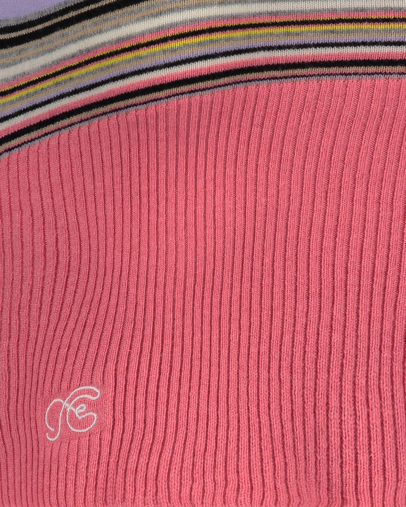Pink Stripes Casual Thin Wool Vest