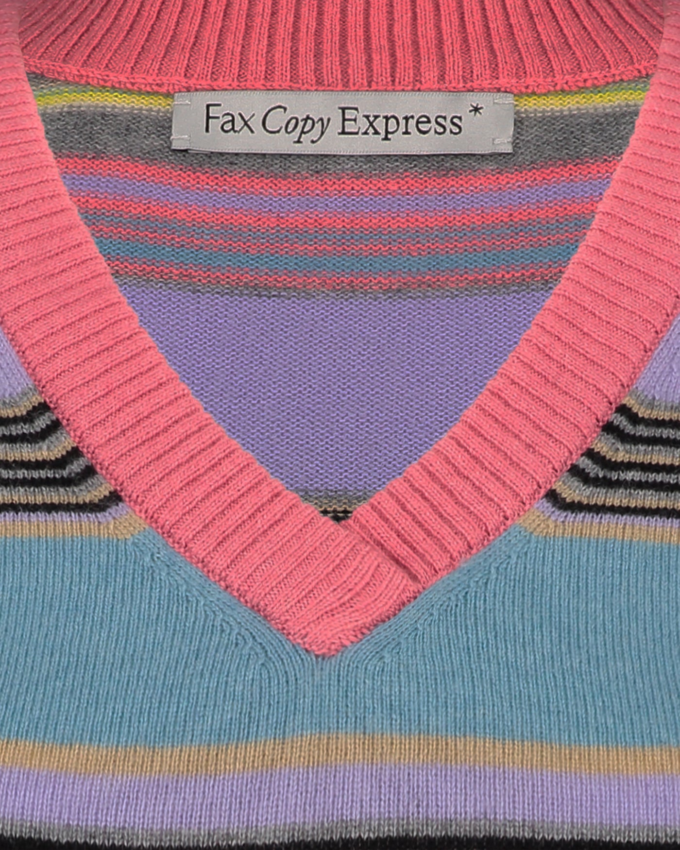 Pink Stripes Casual Thin Wool Vest