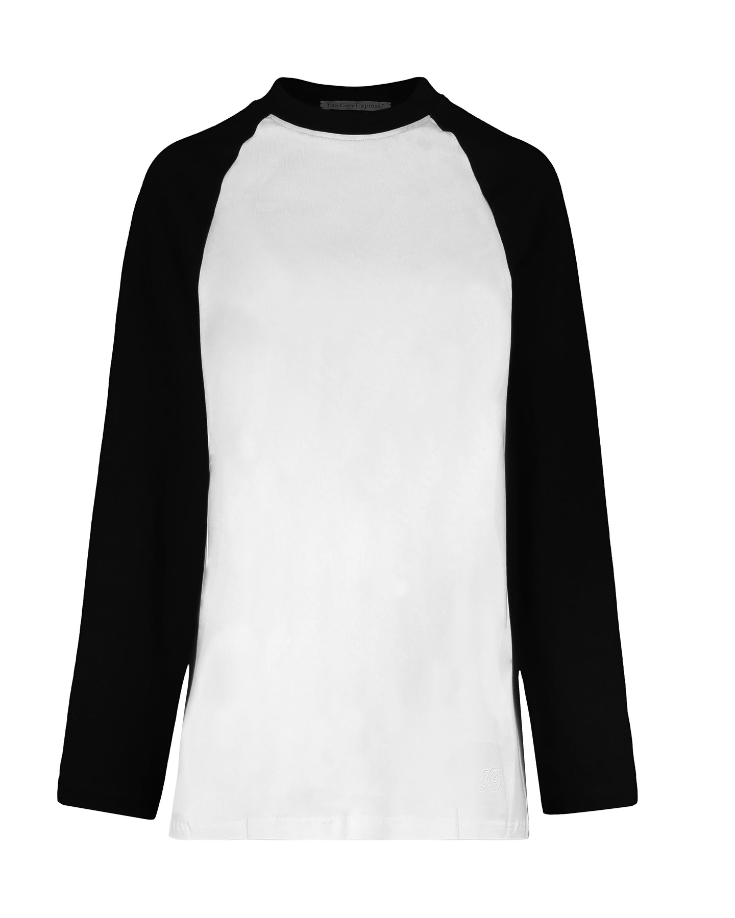 fax copy express raglan sleeve long tee - Tシャツ