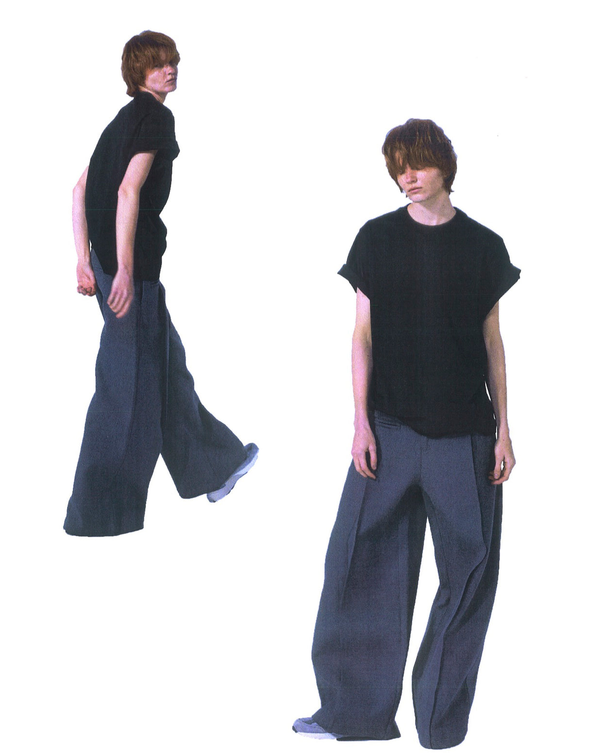 Wide-Leg Suit Pants