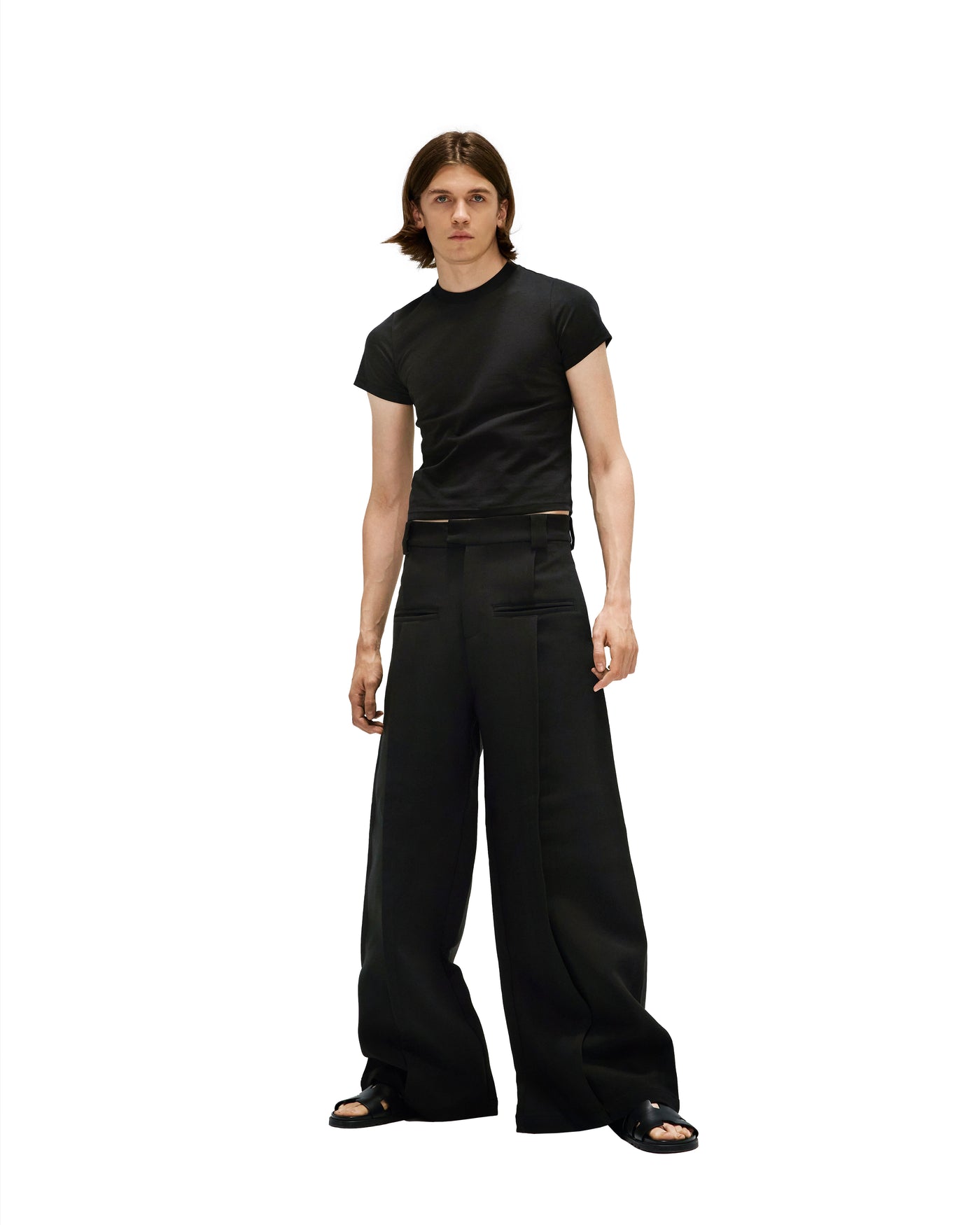 FaxCopyExpress WIDE-LEG SUIT PANTS-