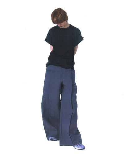 Wide-Leg Suit Pants